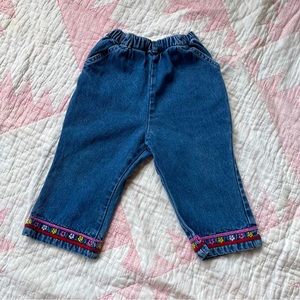 Sesame Street brand embroidered jeans